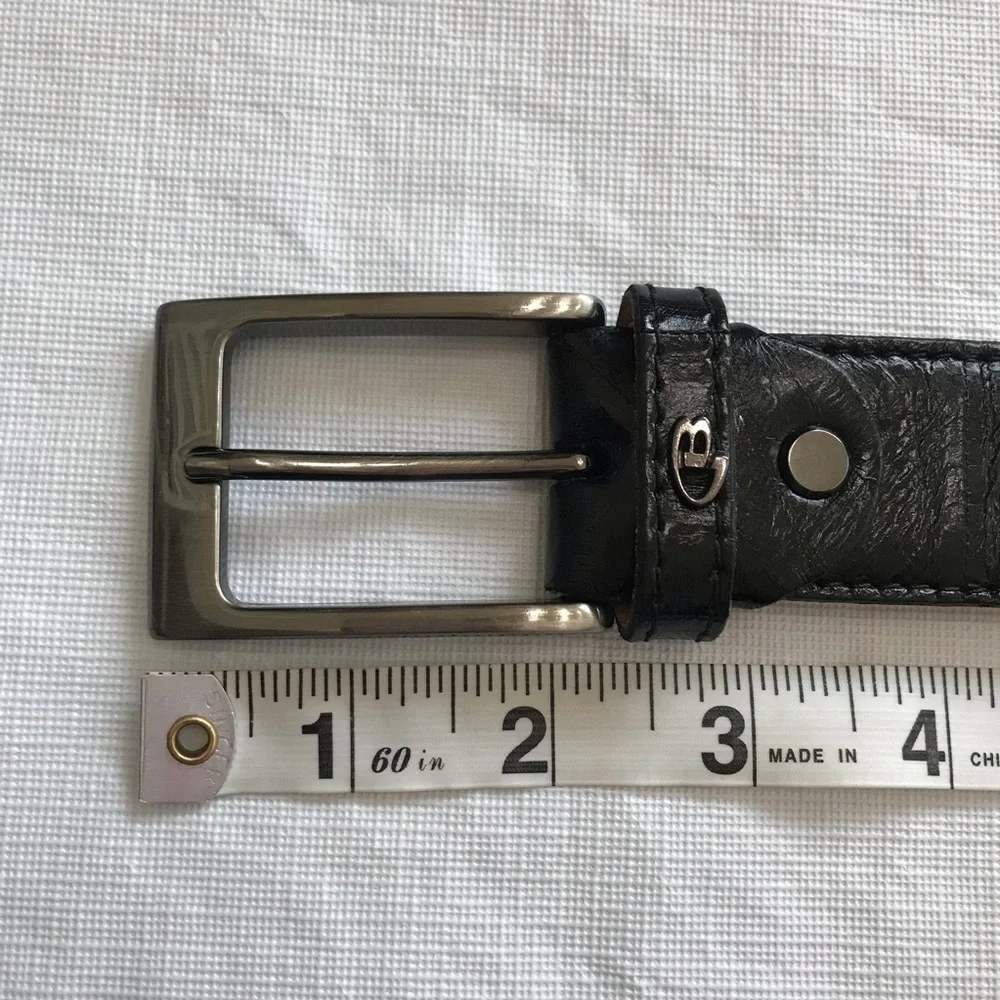 Dino Bigioni Black Leather Belt
